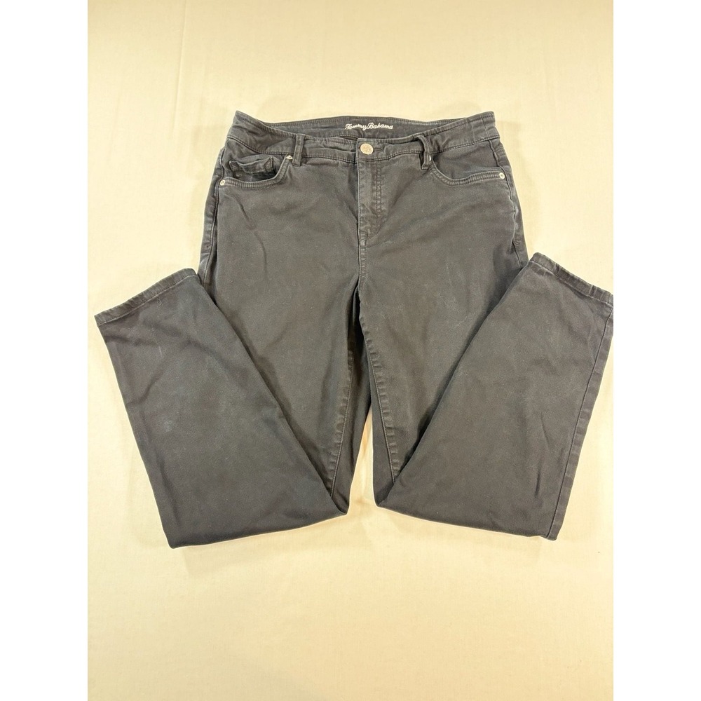 Tommy Bahama Boracay Beach High Rise Ankle Pants Black 10x28 SW120839
